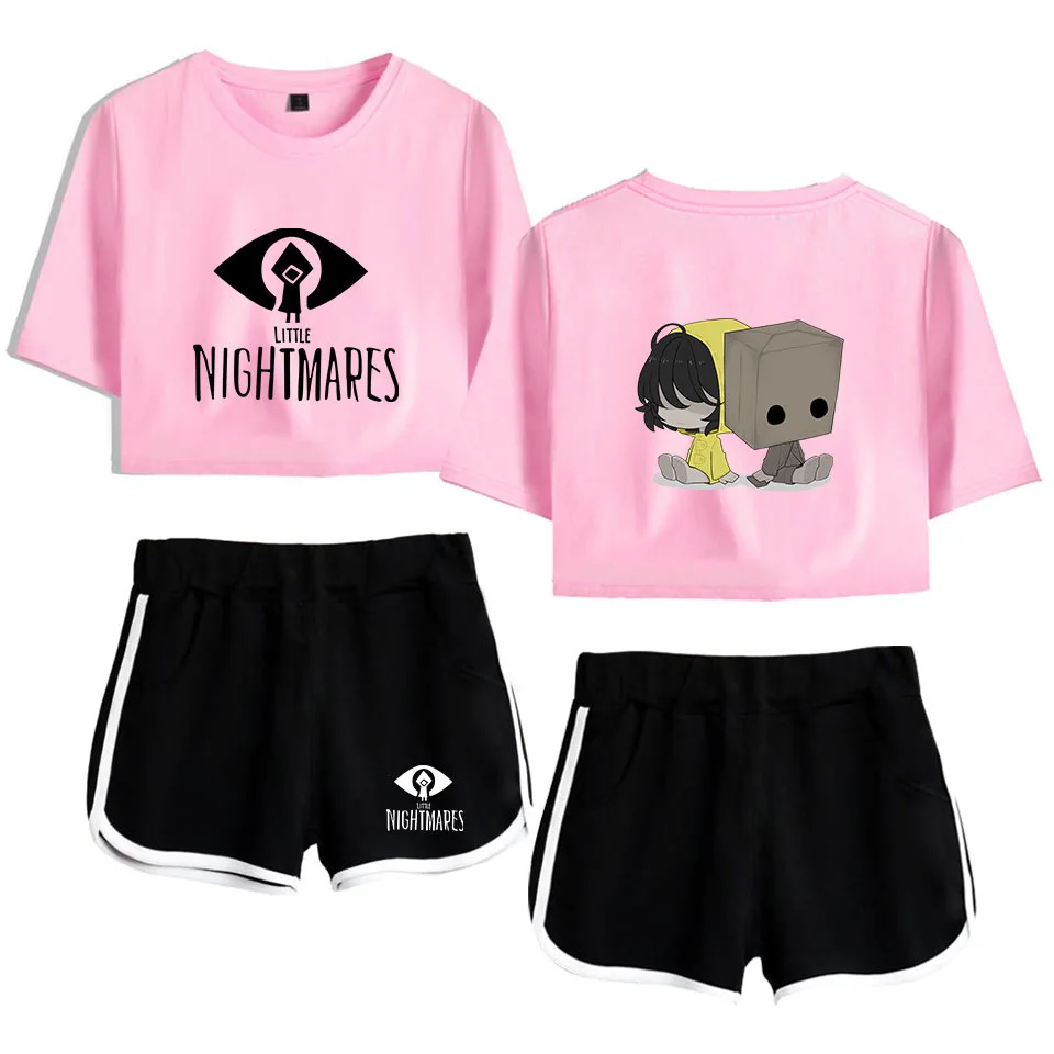 Summer Women's Sets Little Nightmares 2 Short Sleeve Crop Top + Shorts Sweat Suits Women Tracksuits Two Piece Outfits Streetwear
Summer Women's Sets Little Nightmares 2 Short Sleeve Crop Top + Shorts Sweat Suits Women Tracksuits Two Piece Outfits Streetwear