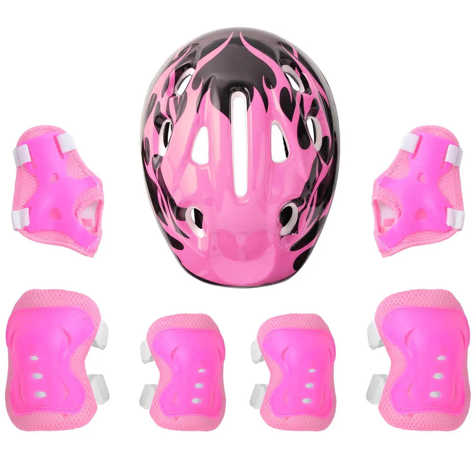 7Pcs/set Protective Gear Set for Kids Adjustable Helmet with Knee Pad Elbow Wrist Guards for Skateboard Roller Blad Multi-Sports
7Pcs/set Protective Gear Set for Kids Adjustable Helmet with Knee Pad Elbow Wrist Guards for Skateboard Roller Blad Multi-Sports