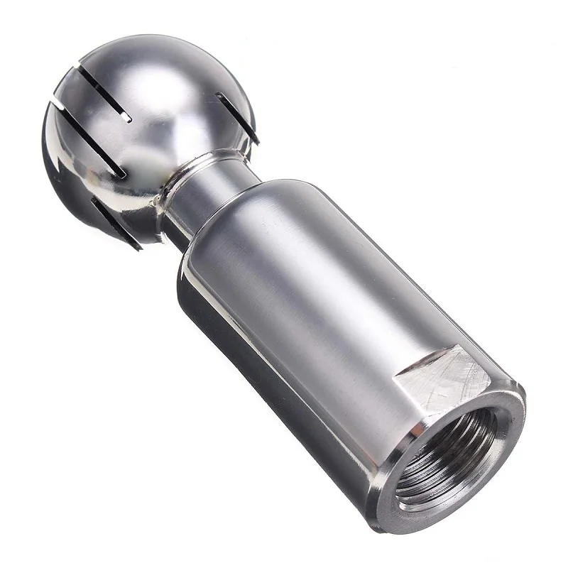1/2 Inch Stainleess Rotary Spray Ball Sanitary Female Thread CIP Tank Cleaning Head 360 Degree Coverage Wash Fitting
1/2 Inch Stainleess Rotary Spray Ball Sanitary Female Thread CIP Tank Cleaning Head 360 Degree Coverage Wash Fitting