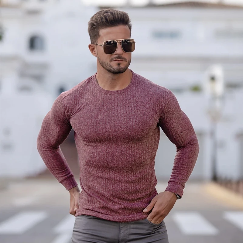 Spring Fashion O-neck Sweaters Men Elasticity Strips Knitted Pullovers Men Solid Sports Sweaters Male Autumn Slim Fit Knitwear
Spring Fashion O-neck Sweaters Men Elasticity Strips Knitted Pullovers Men Solid Sports Sweaters Male Autumn Slim Fit Knitwear