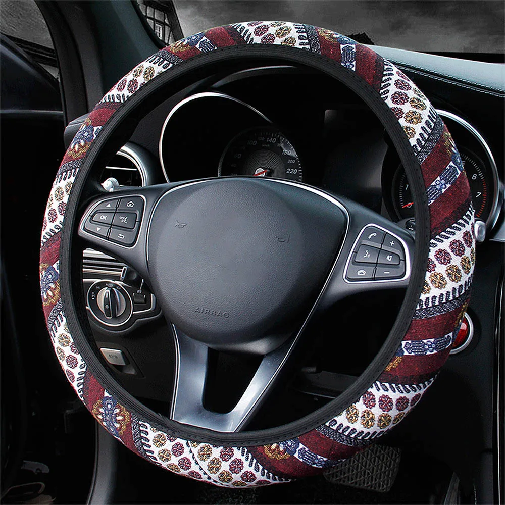 Folk-custom Style Universal 37-39cm Car Steering Wheel Cover Auto Interior Decoration Accessories for Girls Woman
Folk-custom Style Universal 37-39cm Car Steering Wheel Cover Auto Interior Decoration Accessories for Girls Woman