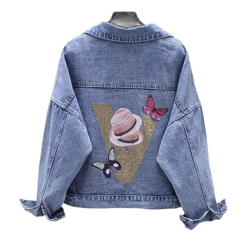Fashion Women Denim Jacket Korean Style Embroidered Casual Spring Autumn Outerwear Black Blue Denim Jeans Coat Short Tops Female
Fashion Women Denim Jacket Korean Style Embroidered Casual Spring Autumn Outerwear Black Blue Denim Jeans Coat Short Tops Female