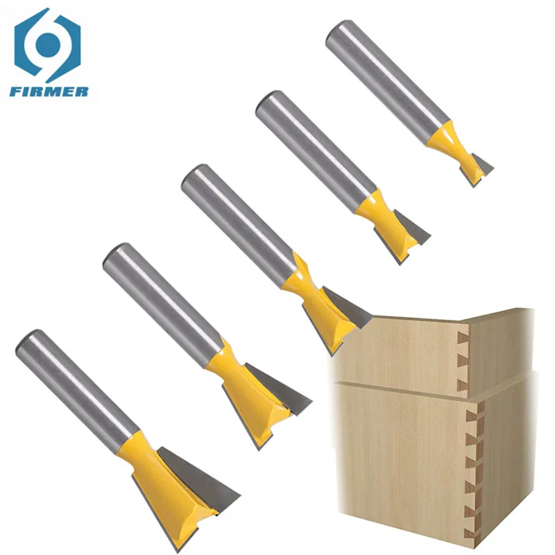 5Pcs 8mm Shank Dovetail Joint Router Bits Set Carbide Tip 14 Degree Woodworking Engraving Bit Milling Cutter for Wood Cutting
5Pcs 8mm Shank Dovetail Joint Router Bits Set Carbide Tip 14 Degree Woodworking Engraving Bit Milling Cutter for Wood Cutting