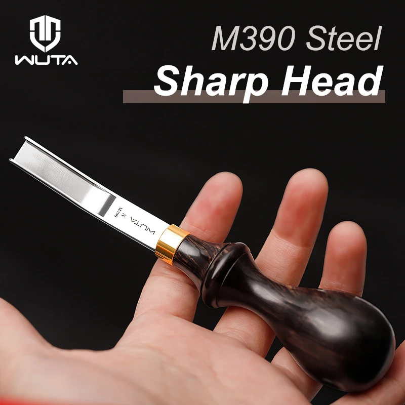 WUTA Professional Wide Edger Skiver Edge Beveler M390 Steel Leather Skiving Thinning Trimming Tool Ebony Handle Convex Grind
WUTA Professional Wide Edger Skiver Edge Beveler M390 Steel Leather Skiving Thinning Trimming Tool Ebony Handle Convex Grind