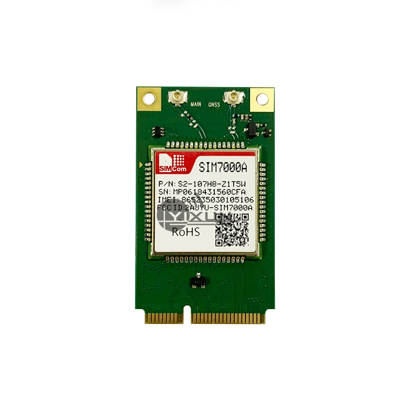 SIMCOM SIM7000A NB-IoT MINI PCIE Module B2/B4/B12/B13 LTE CAT-M1(eMTC) GNSS (GPS,GLONASS ) competitive with SIM900 SIM800
SIMCOM SIM7000A NB-IoT MINI PCIE Module B2/B4/B12/B13 LTE CAT-M1(eMTC) GNSS (GPS,GLONASS ) competitive with SIM900 SIM800