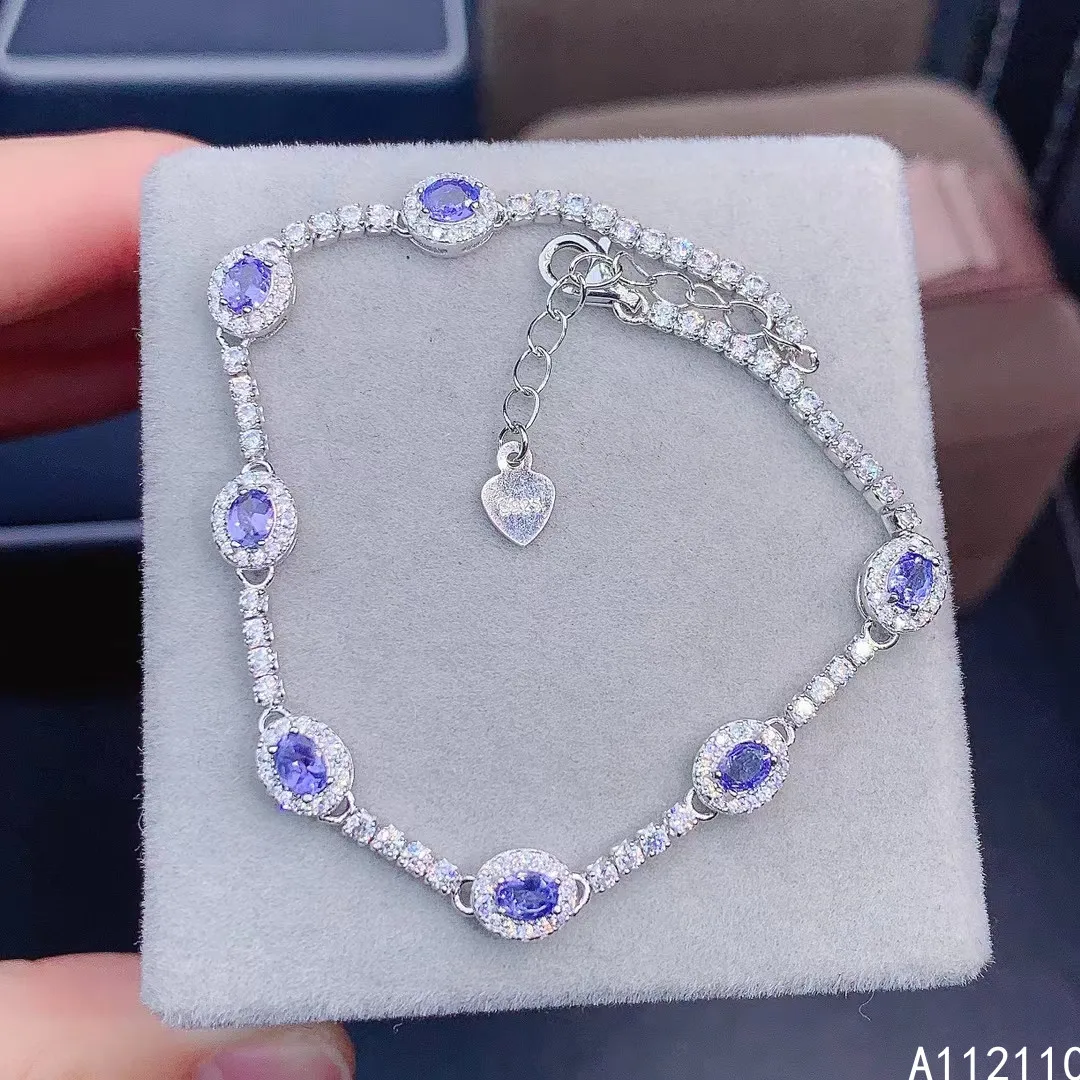 Fine Jewelry 925 Sterling Silver Inset With Natural Gemstones Women's Luxury Noble Tanzanite Hand Catenary Bracelet Support Dete
Fine Jewelry 925 Sterling Silver Inset With Natural Gemstones Women's Luxury Noble Tanzanite Hand Catenary Bracelet Support Dete