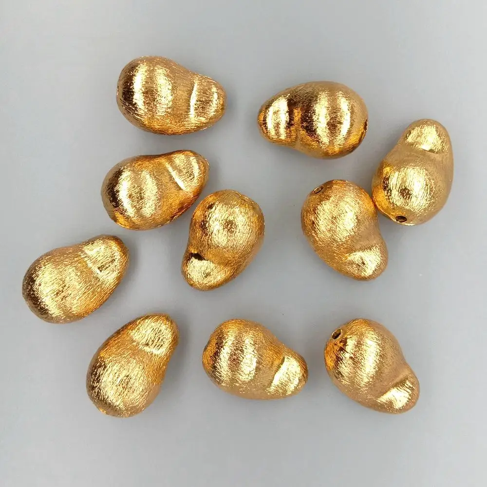 Wholesale 10 PCS 13x20mm Copper Baroque Shape Brushed Bead Gold Plated DIY
Wholesale 10 PCS 13x20mm Copper Baroque Shape Brushed Bead Gold Plated DIY