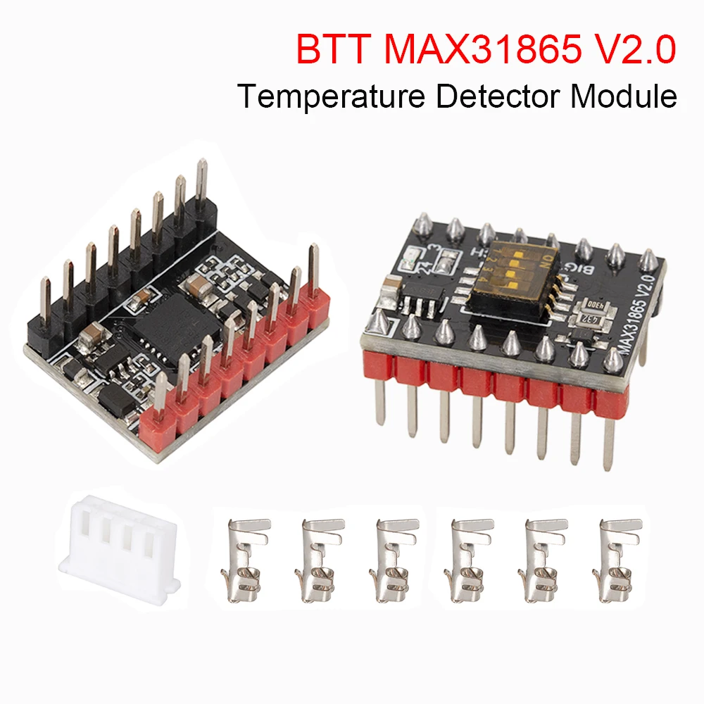 Модуль датчика температуры BIGTREETECH BTT MAX31865 V2.0, от PT100 до PT1000, детали для 3D-принтера SKR V1.4 Turbo SKR 2 Ender
Модуль датчика температуры BIGTREETECH BTT MAX31865 V2.0, от PT100 до PT1000, детали для 3D-принтера SKR V1.4 Turbo SKR 2 Ender