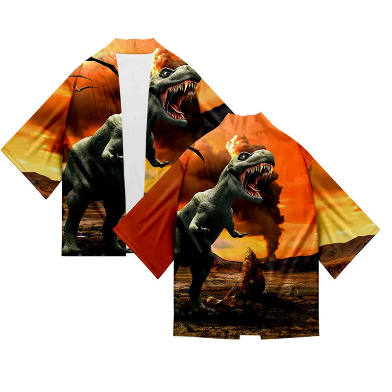 New 3d Print Dinosaur Kimono Shirt Cloak Fashion Hip Hop Style Men Women Seven Point Sleeve Tops Casual Boy Girl Cardigan Jacket
New 3d Print Dinosaur Kimono Shirt Cloak Fashion Hip Hop Style Men Women Seven Point Sleeve Tops Casual Boy Girl Cardigan Jacket