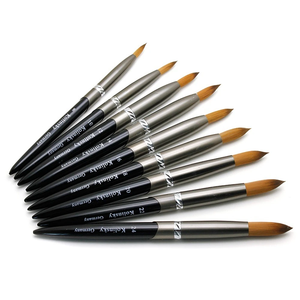 9PCS/set Professional 100% Kolinsky Nail Brush Pure Soft Kolinsky Hair Metal Handle UV Gel Nail Art Pen for Salon Use NAB004
9PCS/set Professional 100% Kolinsky Nail Brush Pure Soft Kolinsky Hair Metal Handle UV Gel Nail Art Pen for Salon Use NAB004