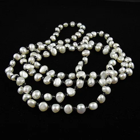 Terisa Pearl Jewelry New Arrival 120cm Long Pearl Necklace White Baroque Real Pearl Black Crystal Fashion Jewelry Women Gift
Terisa Pearl Jewelry New Arrival 120cm Long Pearl Necklace White Baroque Real Pearl Black Crystal Fashion Jewelry Women Gift