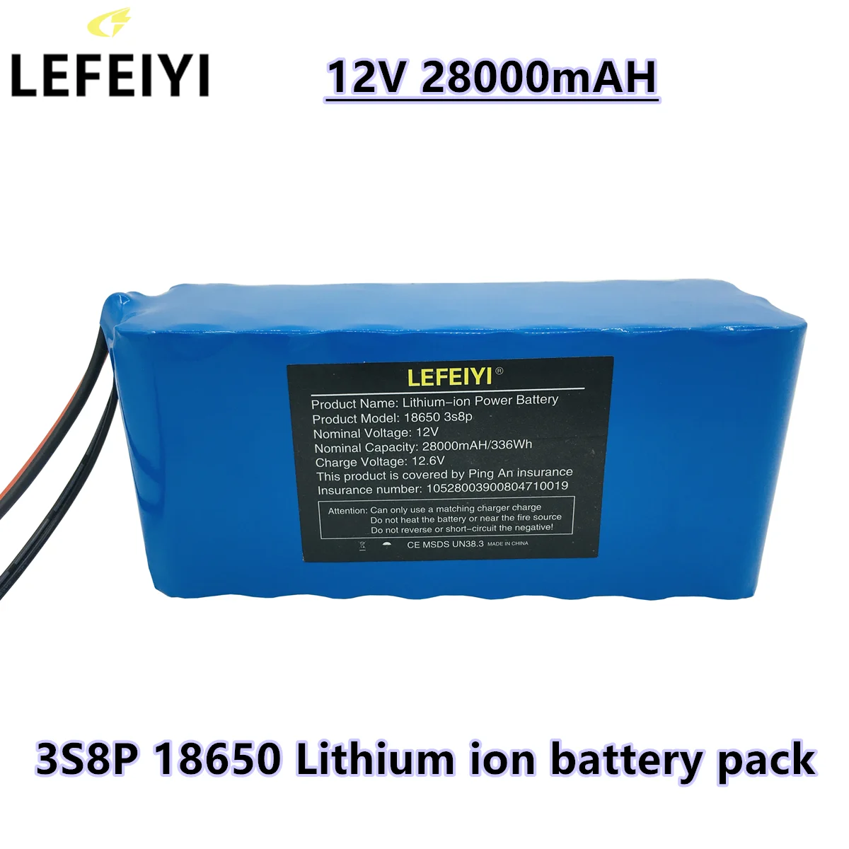 3S8P 18650 12V 28000mAH Lithium Battery Pack Protection Board 28Ah for Inverter Miner + 12.6V 2A Charger
3S8P 18650 12V 28000mAH Lithium Battery Pack Protection Board 28Ah for Inverter Miner + 12.6V 2A Charger