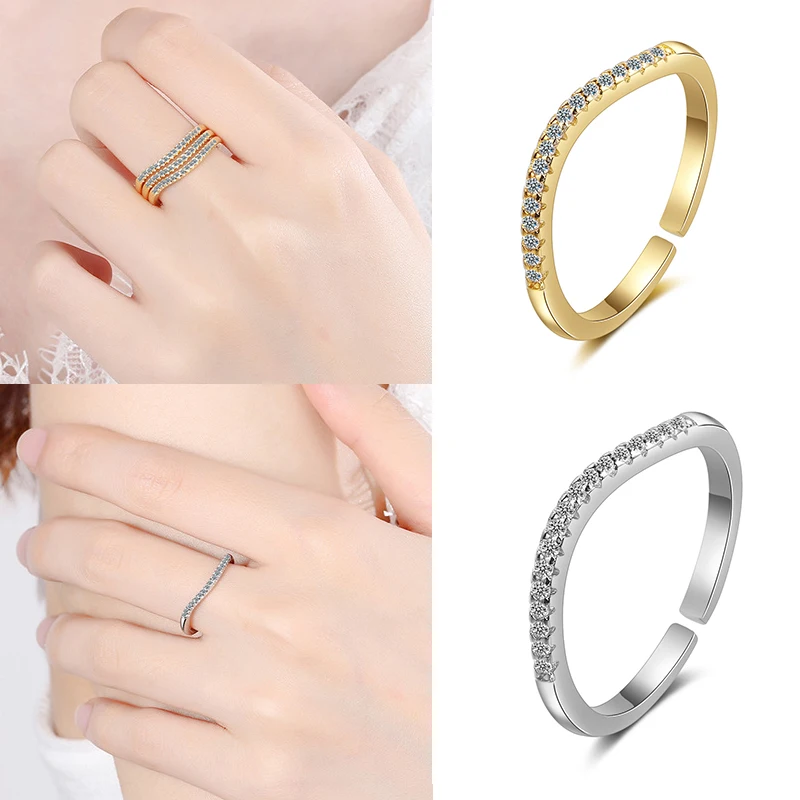 Стильное минималистичное регулируемое кольцо PONYKISS из стерлингового серебра 925 пробы с фианитами Открытое кольцо с позолотой 18 карат для женщин Милое ювелирное изделие Прямая поставка
Стильное минималистичное регулируемое кольцо PONYKISS из стерлингового серебра 925 пробы с фианитами Открытое кольцо с позолотой 18 карат для женщин Милое ювелирное изделие Прямая поставка