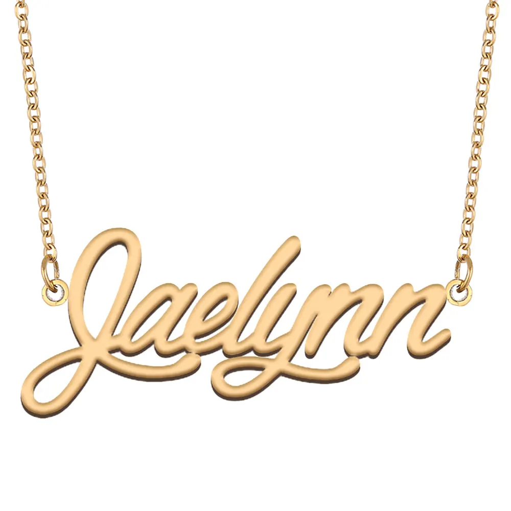 Jaelynn Name Necklace Personalized Women Stainless Steel Jewelry Gold Plated Nameplate Pendant Femme Mothers Girlfriend Gift
Jaelynn Name Necklace Personalized Women Stainless Steel Jewelry Gold Plated Nameplate Pendant Femme Mothers Girlfriend Gift