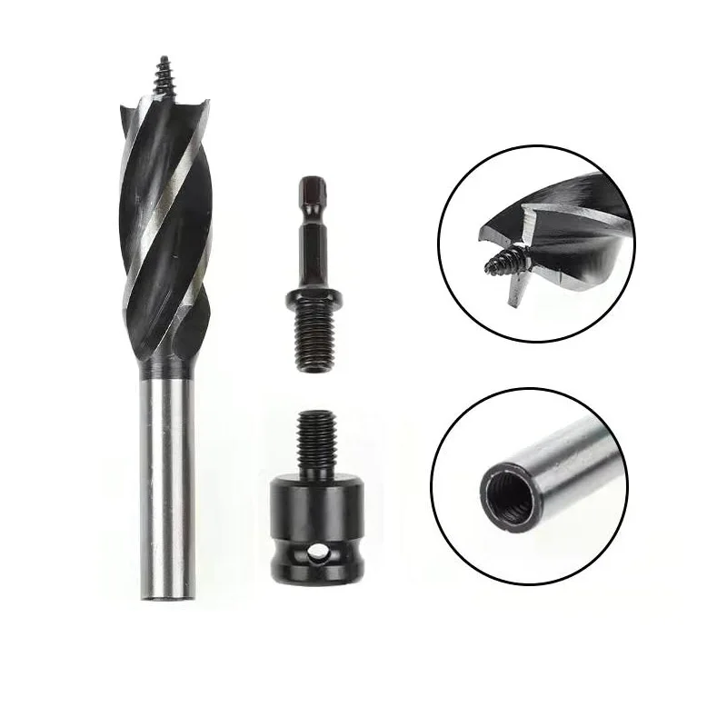 Special Woodworking Support Drill Three-Piece Hexagonal Shank Hole Opener Four-Slot Four-Blade Woodworking Drill Bit
Special Woodworking Support Drill Three-Piece Hexagonal Shank Hole Opener Four-Slot Four-Blade Woodworking Drill Bit
