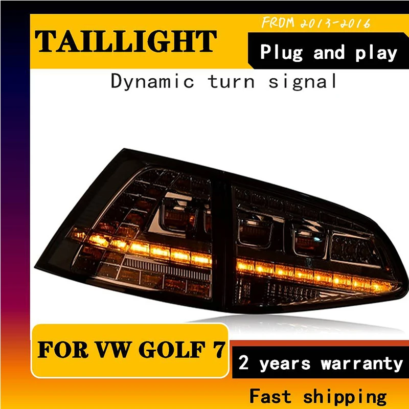 Автомобильный Стайлинг, задний фонарь для Golf MK7, задний фонарь s 2013-2016 для Golf 7, светодиодный задсветильник фонарь, задний фонарь, динамический сигнал поворота, задний фонарь