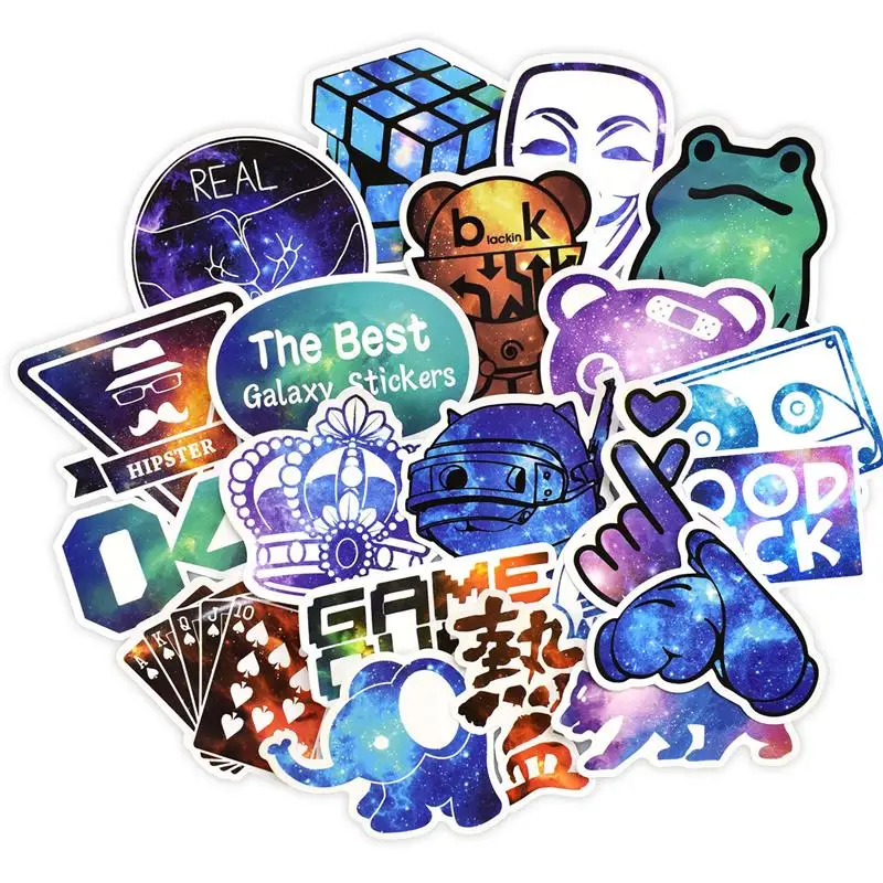 New 50 Pcs Galaxy Stickers Graffiti Sticker for Laptop Luggage Wall Guitar Car Styling Home Decor Decal PVC Waterproof Stickers
New 50 Pcs Galaxy Stickers Graffiti Sticker for Laptop Luggage Wall Guitar Car Styling Home Decor Decal PVC Waterproof Stickers