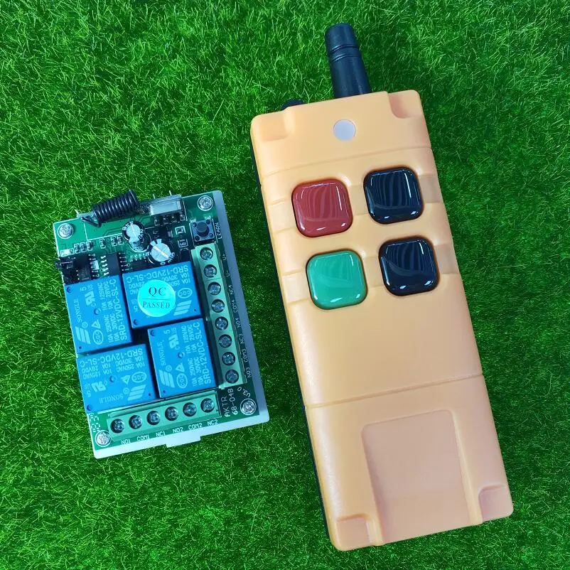 433mhz DC 12V 10A 4 channel RF switch Wireless Remote Control switch Receiver Transmitter Electric door /window/ radio
433mhz DC 12V 10A 4 channel RF switch Wireless Remote Control switch Receiver Transmitter Electric door /window/ radio