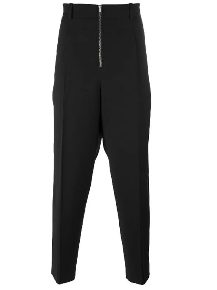 Men's Casual Pants Small Foot Pants Taper Pants Spring And Autumn New Black Zipper Splicing Design Fashion Runway Trend Pants
Men's Casual Pants Small Foot Pants Taper Pants Spring And Autumn New Black Zipper Splicing Design Fashion Runway Trend Pants