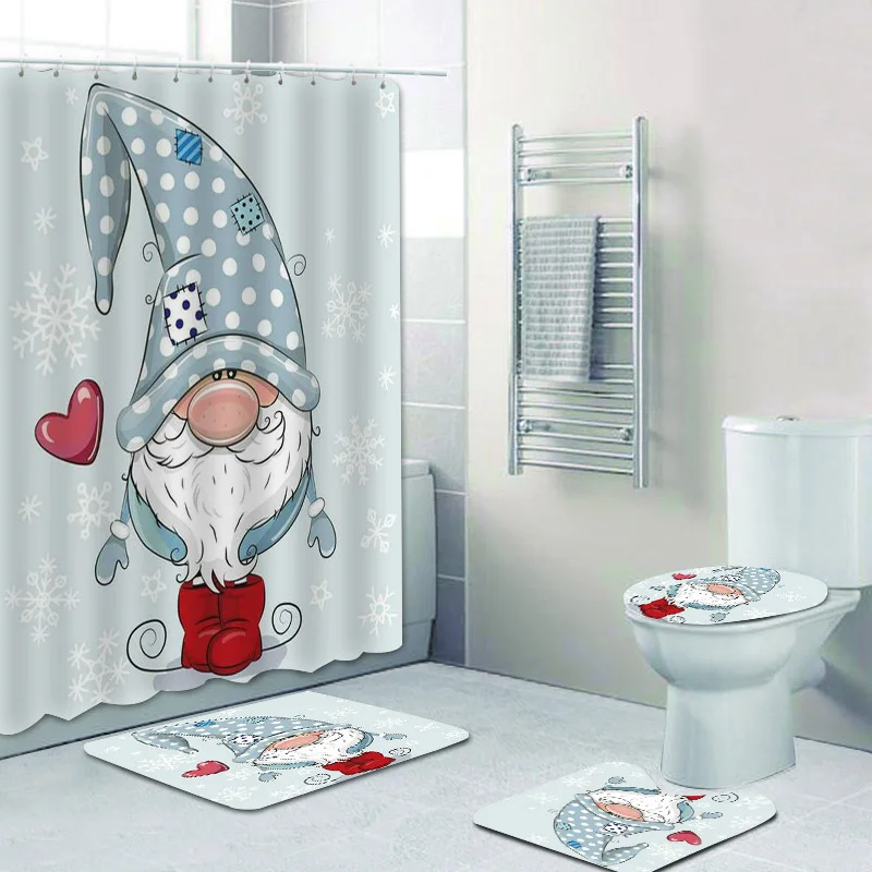 Cute Cartoon Gnome Christmas Shower Curtain Bathroom Curtains Set Elf Dwarf Painting Curtains for Kid Bathtub Decor Rug Carpet
Cute Cartoon Gnome Christmas Shower Curtain Bathroom Curtains Set Elf Dwarf Painting Curtains for Kid Bathtub Decor Rug Carpet