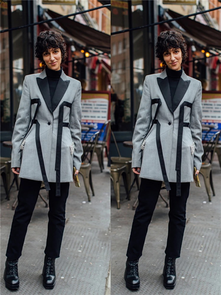 Streetwear Women Suits New Designed One Button String Blazer Office Lady Casual Daily Custom Made Jacket 1Piece
Streetwear Women Suits New Designed One Button String Blazer Office Lady Casual Daily Custom Made Jacket 1Piece