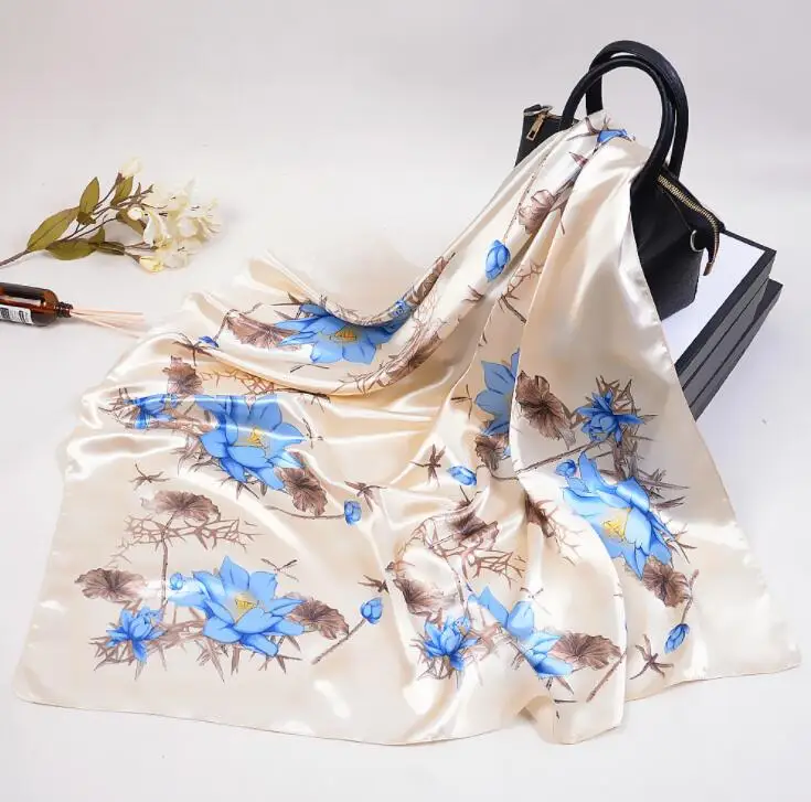 Silk Scarf Women Lotus Flower Design Square Scarves Office Ladies Shawl Bandanna 90*90cm Muslim Hijab Handkerchief Scarves
Silk Scarf Women Lotus Flower Design Square Scarves Office Ladies Shawl Bandanna 90*90cm Muslim Hijab Handkerchief Scarves