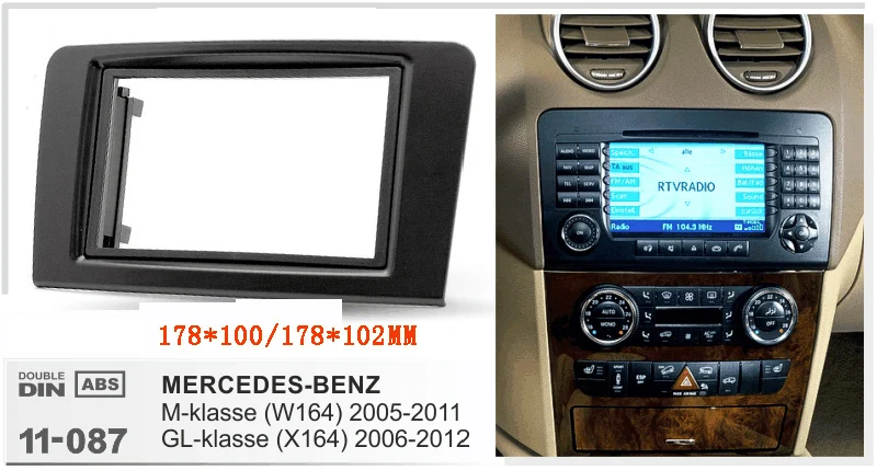 2 Din Автомобильная радиоустановка Fascia рамка для телефона W164 X164 ML класс ML350 комплект стереопроигрыватель отделка крепление приборной панели
2 Din Автомобильная радиоустановка Fascia рамка для телефона W164 X164 ML класс ML350 комплект стереопроигрыватель отделка крепление приборной панели
