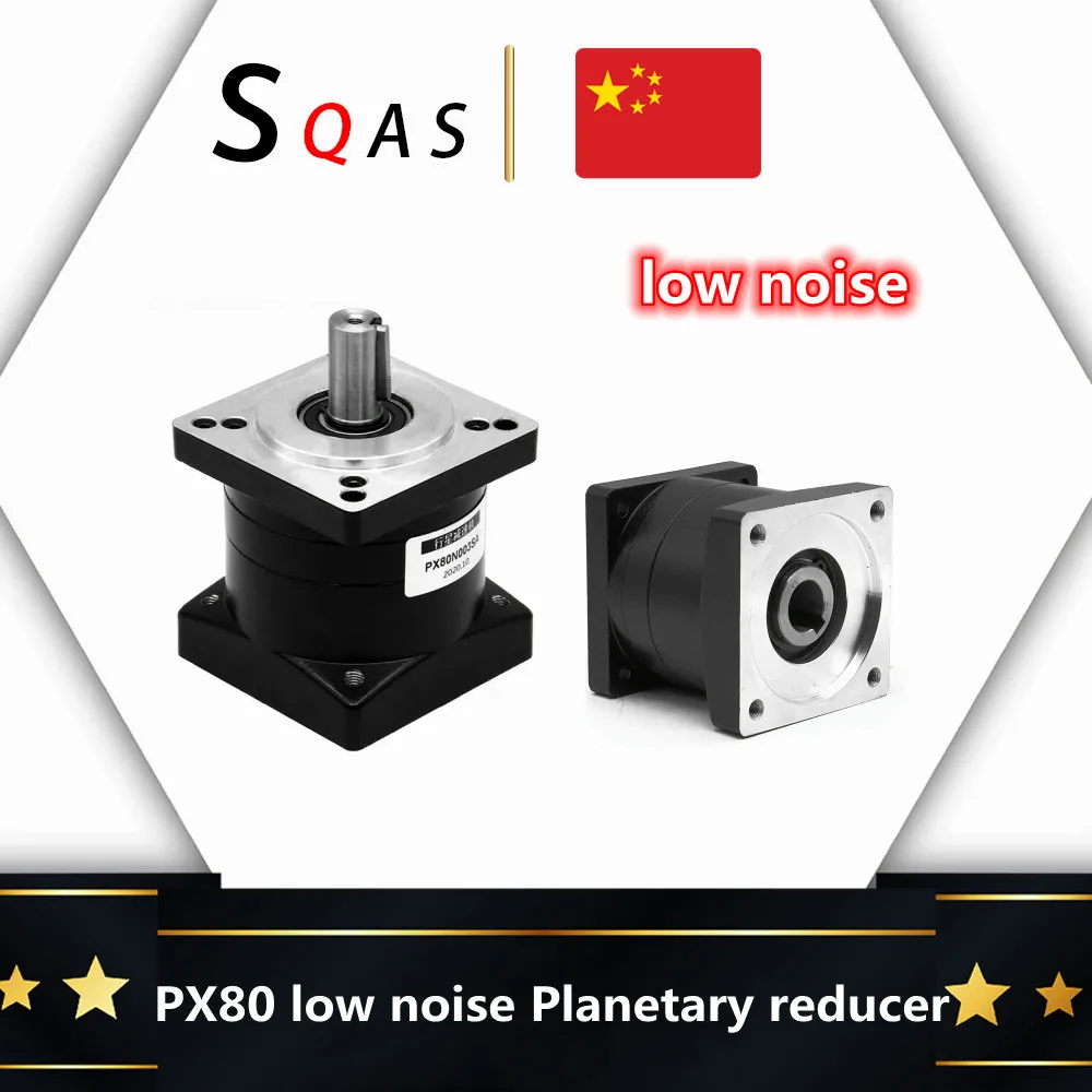 Eu warehouse low noise Planetary reducer PX80 ratio 3.25/4/5/6/10/13/16/20/24/25/26/30/36 for Nema32 stepper motor
Eu warehouse low noise Planetary reducer PX80 ratio 3.25/4/5/6/10/13/16/20/24/25/26/30/36 for Nema32 stepper motor