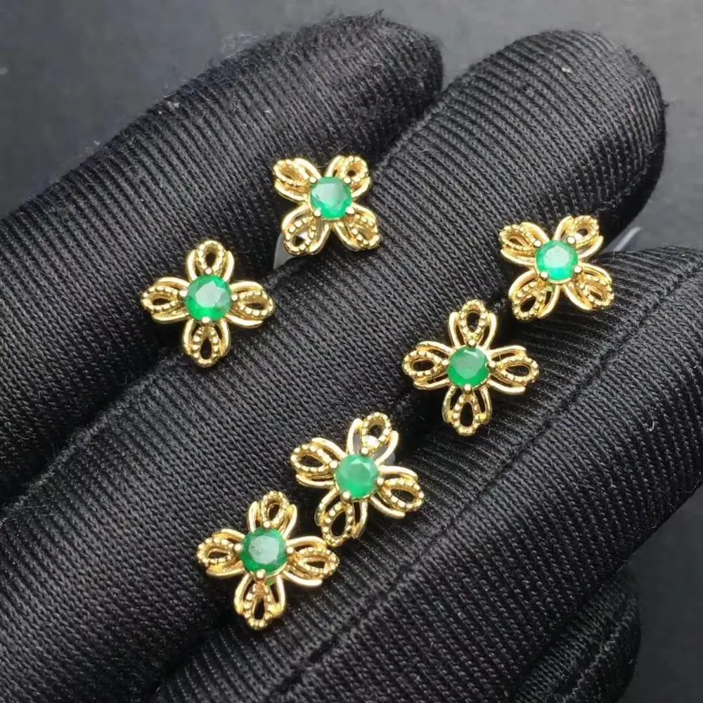 Natural Real Emerald Earring 925 Silver sterling Fine Charm Jewelry for Women Wedding Party Earring
Natural Real Emerald Earring 925 Silver sterling Fine Charm Jewelry for Women Wedding Party Earring