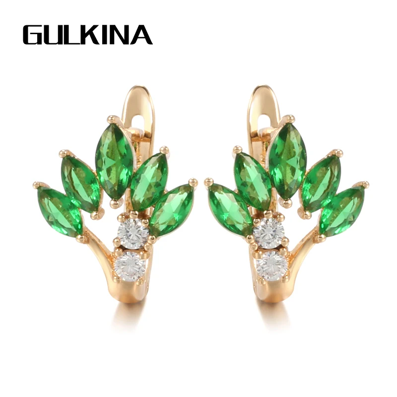 Gulkina Trend Green Natural Zircon Flower Stud Earrings for Women Wedding 585 Rose Gold Earrings Fashion Vintage Jewelry 2021
Gulkina Trend Green Natural Zircon Flower Stud Earrings for Women Wedding 585 Rose Gold Earrings Fashion Vintage Jewelry 2021