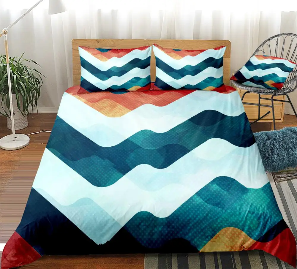 Stripe Bedding Set Blue Wave Bed Linen Blue Striped Duvet Cover Set Water Flows Bedspread Boys Girls Home Textile Kids Bed Set
Stripe Bedding Set Blue Wave Bed Linen Blue Striped Duvet Cover Set Water Flows Bedspread Boys Girls Home Textile Kids Bed Set