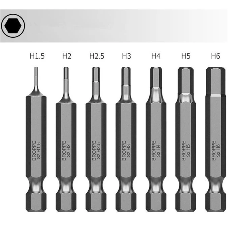 10Pcs H1.5-H6 Hex Head Allen Wrench Drill Bit Set Metric Hex Bit Set 50mm Long Hex Key Magnetic Screwdriver Bits
10Pcs H1.5-H6 Hex Head Allen Wrench Drill Bit Set Metric Hex Bit Set 50mm Long Hex Key Magnetic Screwdriver Bits