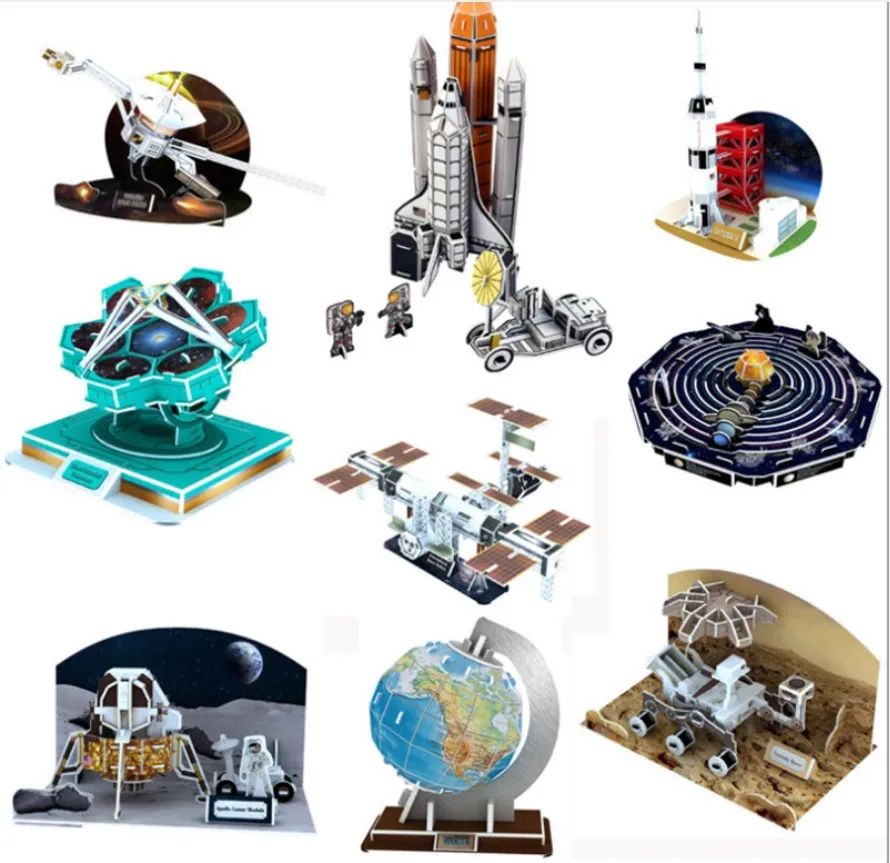 Paper Model Classic 3D Jigsaw Puzzle Apollo Moon Rocket Solar System International Space Station Building Construction
Paper Model Classic 3D Jigsaw Puzzle Apollo Moon Rocket Solar System International Space Station Building Construction