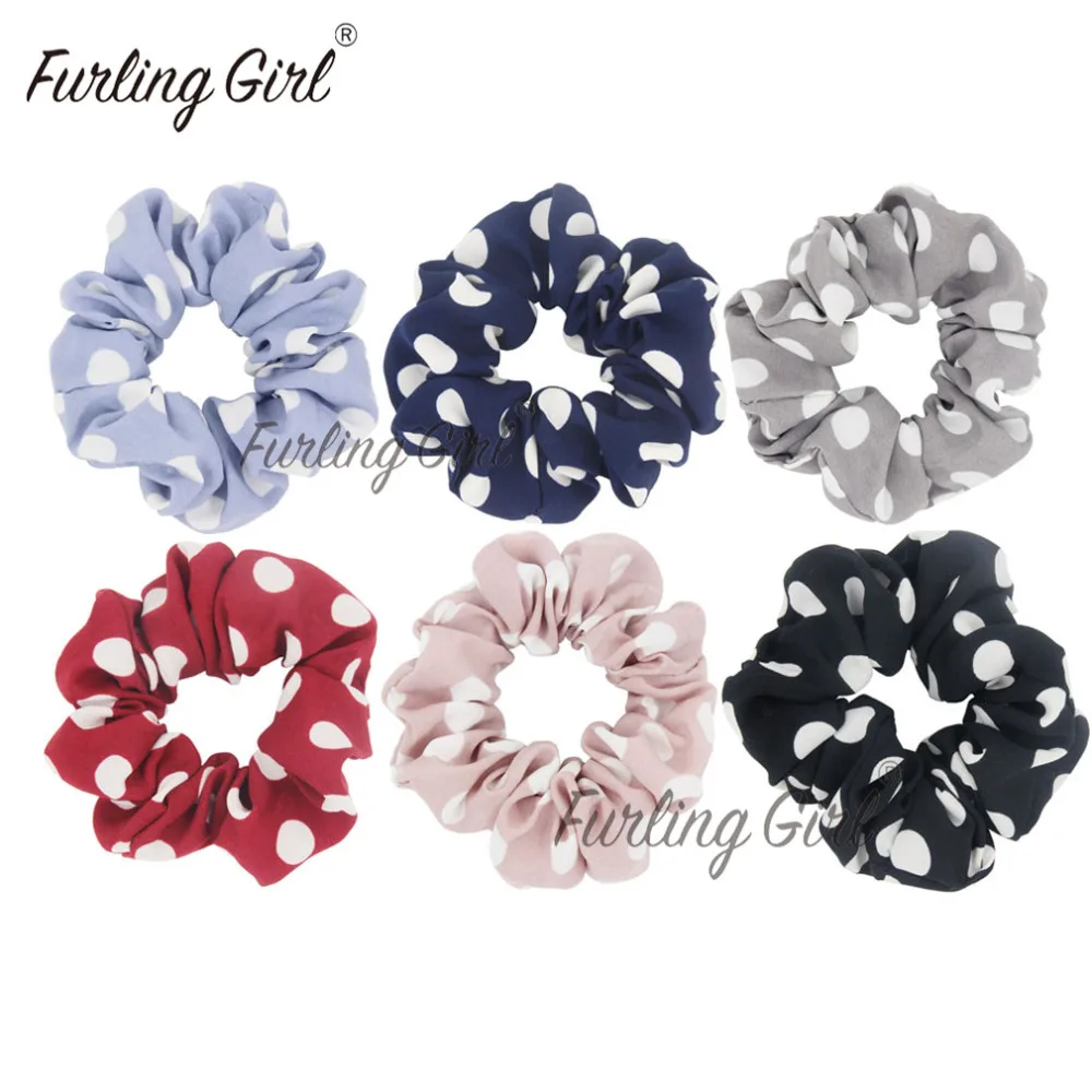 Furling Girl 1PC White Big Polka Dots Fabric Hair Scrunchies Ponytail Holder Chiffon Hair ties Gum Elastic Hair Bands
Furling Girl 1PC White Big Polka Dots Fabric Hair Scrunchies Ponytail Holder Chiffon Hair ties Gum Elastic Hair Bands