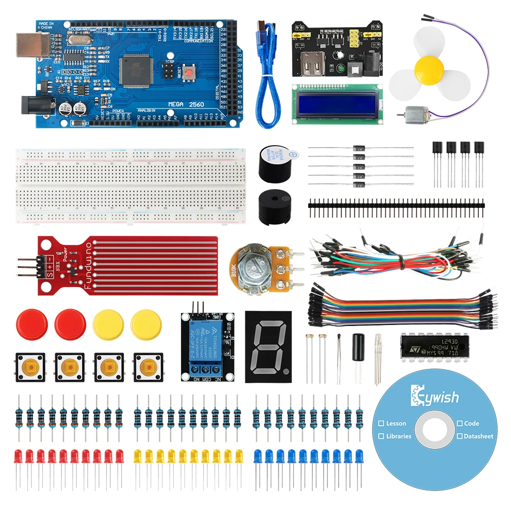 for Arduino IDE MEGA2560 CH340 Keywish Super kit Comes with a breadboard and 30 lessons Compatible with Mixly Mblock Magicblock
for Arduino IDE MEGA2560 CH340 Keywish Super kit Comes with a breadboard and 30 lessons Compatible with Mixly Mblock Magicblock
