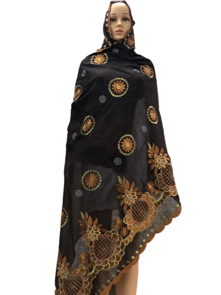 2021 New African Women Scarf Soft Cotton Dubai IsalmicEmbroidery Muslim HijabScarf for Shawls Wraps195*110 HB024
2021 New African Women Scarf Soft Cotton Dubai IsalmicEmbroidery Muslim HijabScarf for Shawls Wraps195*110 HB024