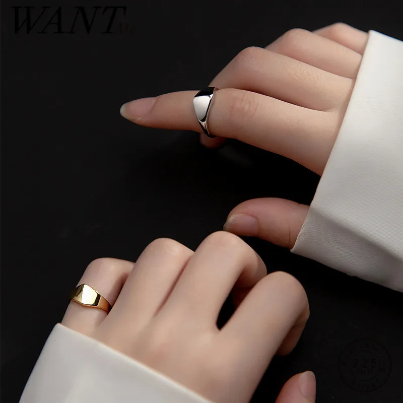 WANTME 925 Sterling Silver Simple Glossy Geometric Finger Adjustable Ring for Women Men French Fine Party Jewelry Accessories
WANTME 925 Sterling Silver Simple Glossy Geometric Finger Adjustable Ring for Women Men French Fine Party Jewelry Accessories
