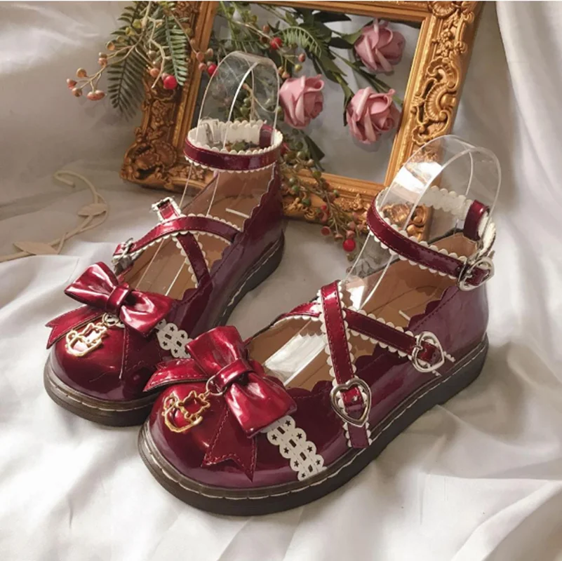 sweet lolita shoes vintage round head cross bandage women shoes cute bowknot lace ruffle kawaii shoes loli Japanese kawaii girl
sweet lolita shoes vintage round head cross bandage women shoes cute bowknot lace ruffle kawaii shoes loli Japanese kawaii girl