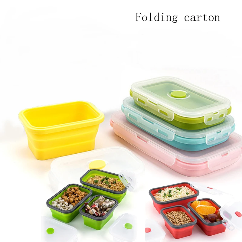 Silicone Folding Lunch Rectangle Box Portable Outdoor Travel Container Food Grade Retractable Refrigerator Storage Box Microwave
Silicone Folding Lunch Rectangle Box Portable Outdoor Travel Container Food Grade Retractable Refrigerator Storage Box Microwave