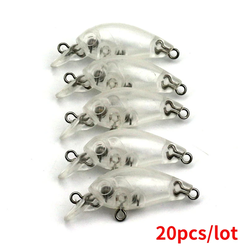 20pcs Fishing Lures Blank Crankbait Unpainted Hard Bait Sinking Minnow Lure Bodies Fishing Tackle 3.3g 4.7cm
20pcs Fishing Lures Blank Crankbait Unpainted Hard Bait Sinking Minnow Lure Bodies Fishing Tackle 3.3g 4.7cm