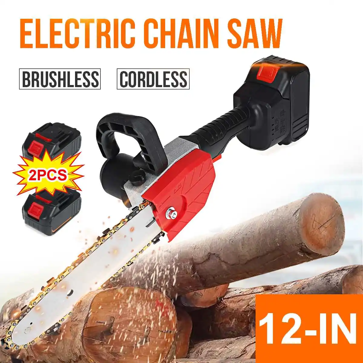 12inch 60000mAh Electric Chain Saw Power Pruning ChainSaw Cordless Garden Logging Woodworking Cutter Tool for Makita Battery
12inch 60000mAh Electric Chain Saw Power Pruning ChainSaw Cordless Garden Logging Woodworking Cutter Tool for Makita Battery