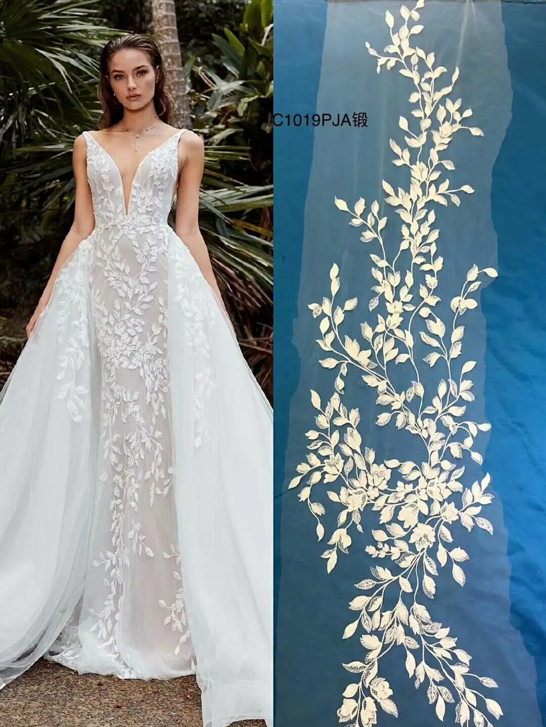 New embroidered French lace fabric Nigerian lace with African lace for wedding dress 10 Yards
New embroidered French lace fabric Nigerian lace with African lace for wedding dress 10 Yards