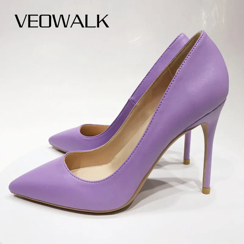 Veowalk, фиолетовые матовые женские туфли-лодочки с острым носком, элегантные женские туфли-лодочки без шнуровки, модные свадебные туфли
Veowalk, фиолетовые матовые женские туфли-лодочки с острым носком, элегантные женские туфли-лодочки без шнуровки, модные свадебные туфли
