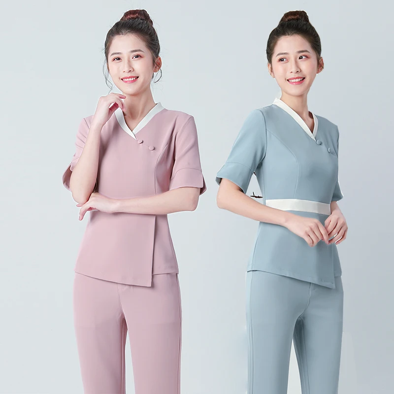 Beauty Salon Work Clothes New Foot Bath Spa Health Massage Club Technician Clothes Women's Suit
Beauty Salon Work Clothes New Foot Bath Spa Health Massage Club Technician Clothes Women's Suit