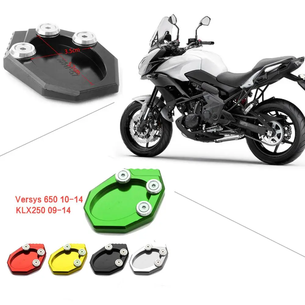 Motorcycle CNC Aluminum Kickstand Foot Side Stand Extension Enlarge Pad Support Plate For Kawasaki Versys 650 KLX250
Motorcycle CNC Aluminum Kickstand Foot Side Stand Extension Enlarge Pad Support Plate For Kawasaki Versys 650 KLX250