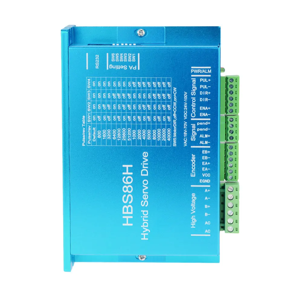 1PC HBS86H closed loop servo motor driver hybrid step servo drive with RS232 port
1PC HBS86H closed loop servo motor driver hybrid step servo drive with RS232 port