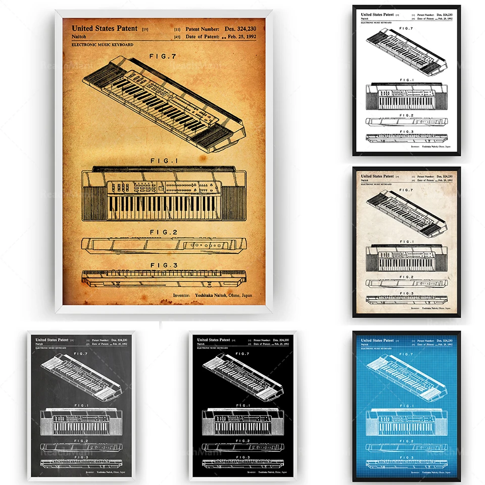Casio Keyboard 1992 Patent Print Wall Art Poster Blueprint Gifts
Casio Keyboard 1992 Patent Print Wall Art Poster Blueprint Gifts