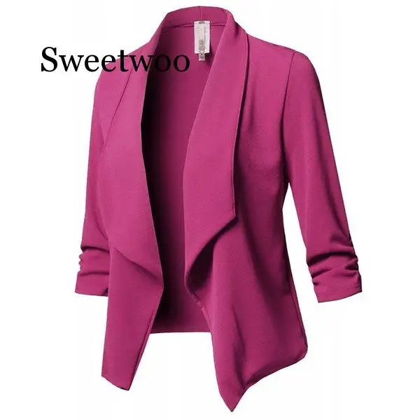 SWEETWOO 10 colors optional S-5XL blazer women suit jacket casual slim blazer womens tops and blouses
SWEETWOO 10 colors optional S-5XL blazer women suit jacket casual slim blazer womens tops and blouses