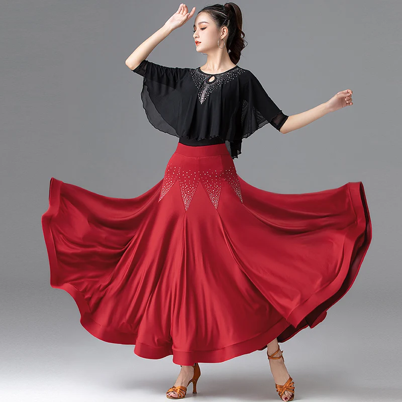 New Modern Dance Tops Waltz Big Swing Skirt Professional Ballroom Dance Competition Stage Performance Practice Costumes DQL5738
New Modern Dance Tops Waltz Big Swing Skirt Professional Ballroom Dance Competition Stage Performance Practice Costumes DQL5738