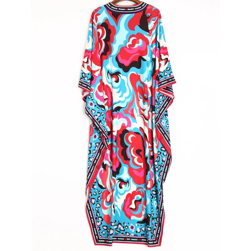 2025 Designer Printed Silk Kaftan Dress for Women - Summer Loose Long Maxi Dress, Plus Size Bohemian Floor-Length Beach Cover-Up
2025 Designer Printed Silk Kaftan Dress for Women - Summer Loose Long Maxi Dress, Plus Size Bohemian Floor-Length Beach Cover-Up
